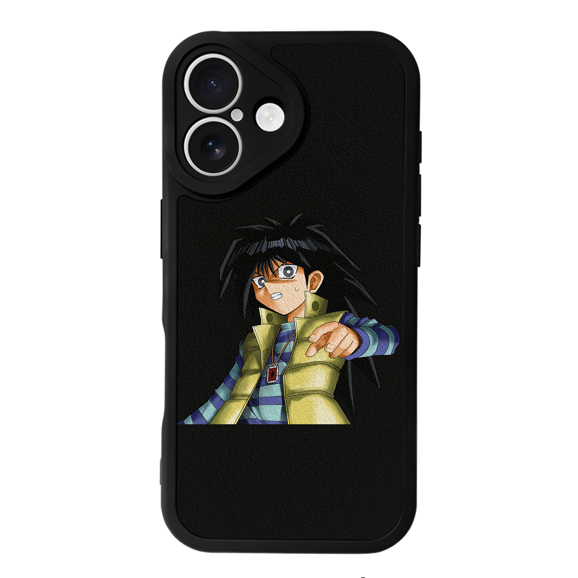 （画像用） 遊☆戯☆王 Yu-Gi-Oh! 【iPhone 16シリーズ対応】シリコンスマホケース（レザー調） 材質：シリコン